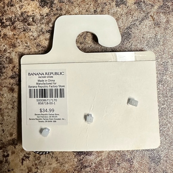 NWT Banana Republic Factory Stack Ring Set Size 7 Silver - Picture 2 of 4